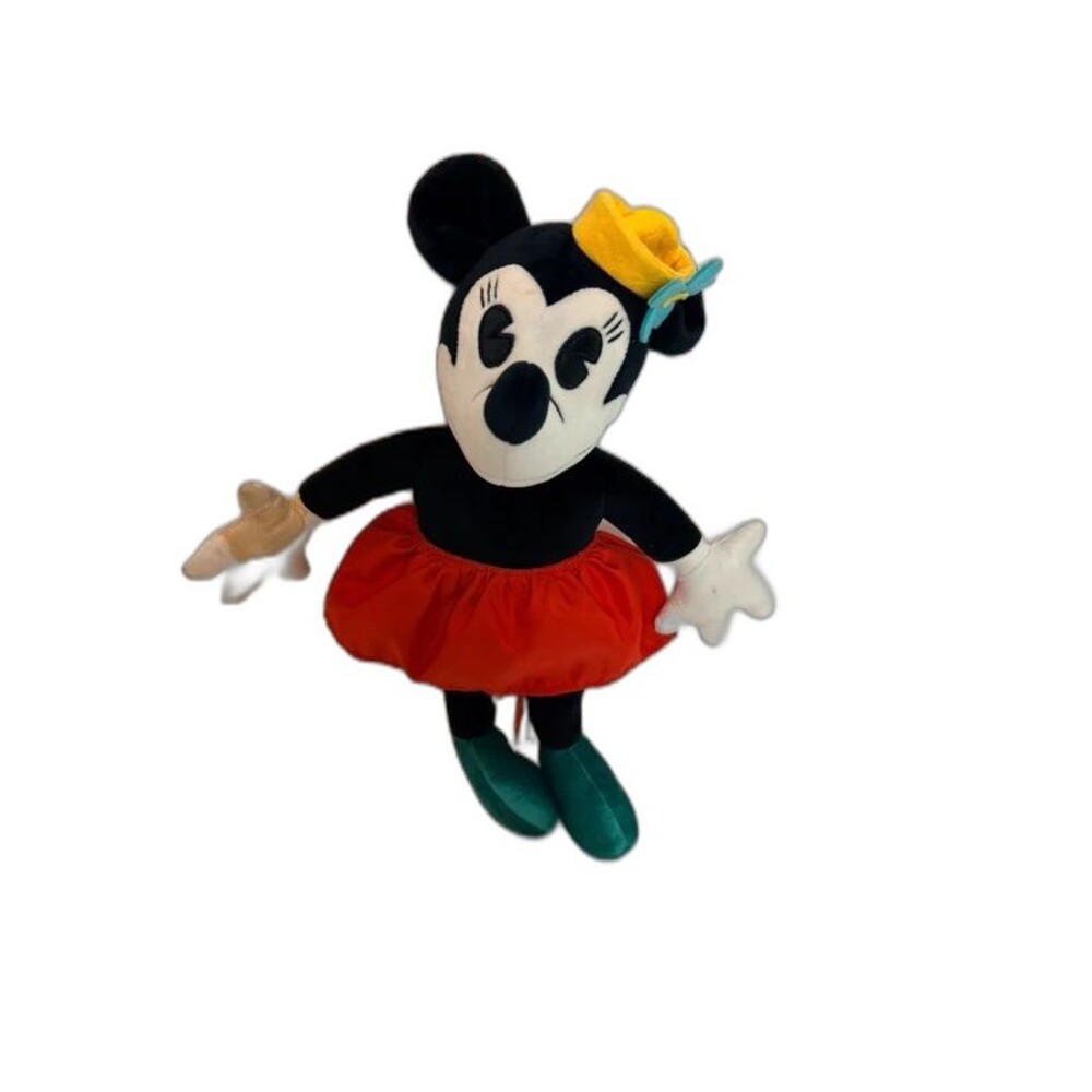 Disney Parks Minnie Mouse Charlotte Clark 12" Plush Doll 90th Anniversary Retro
